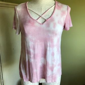 Pink tie dye top
